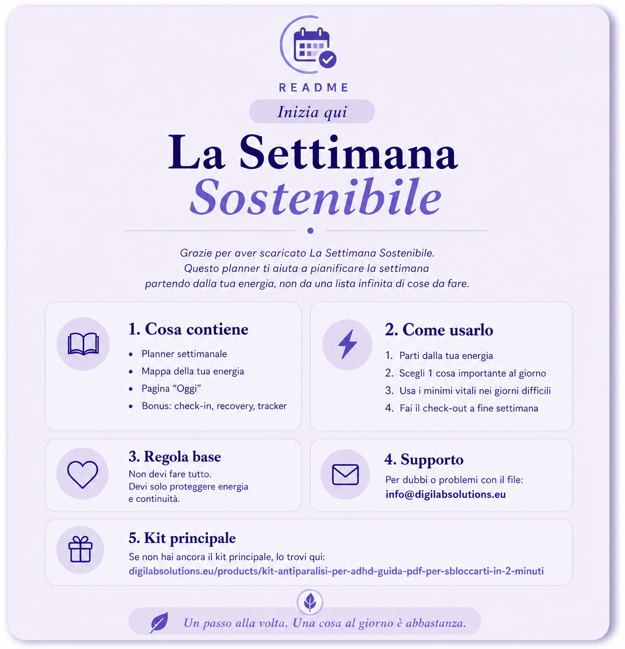 La Settimana Sostenibile — Planner ADHD