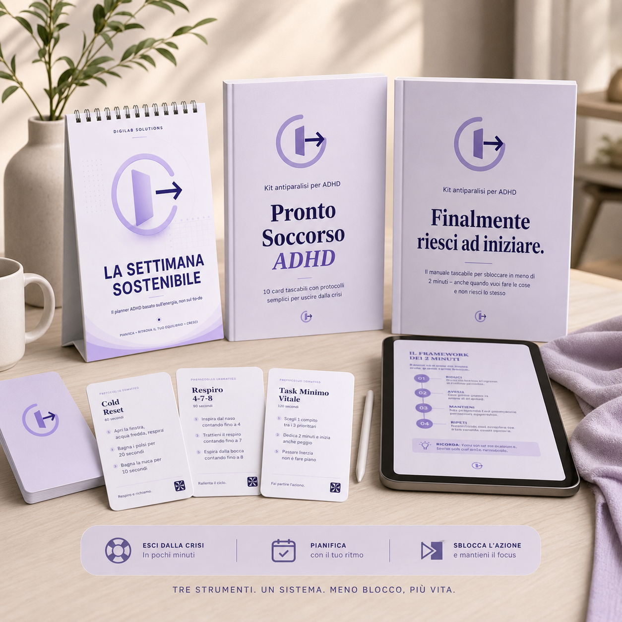 Bundle Completo ADHD — Kit + Card + Planner