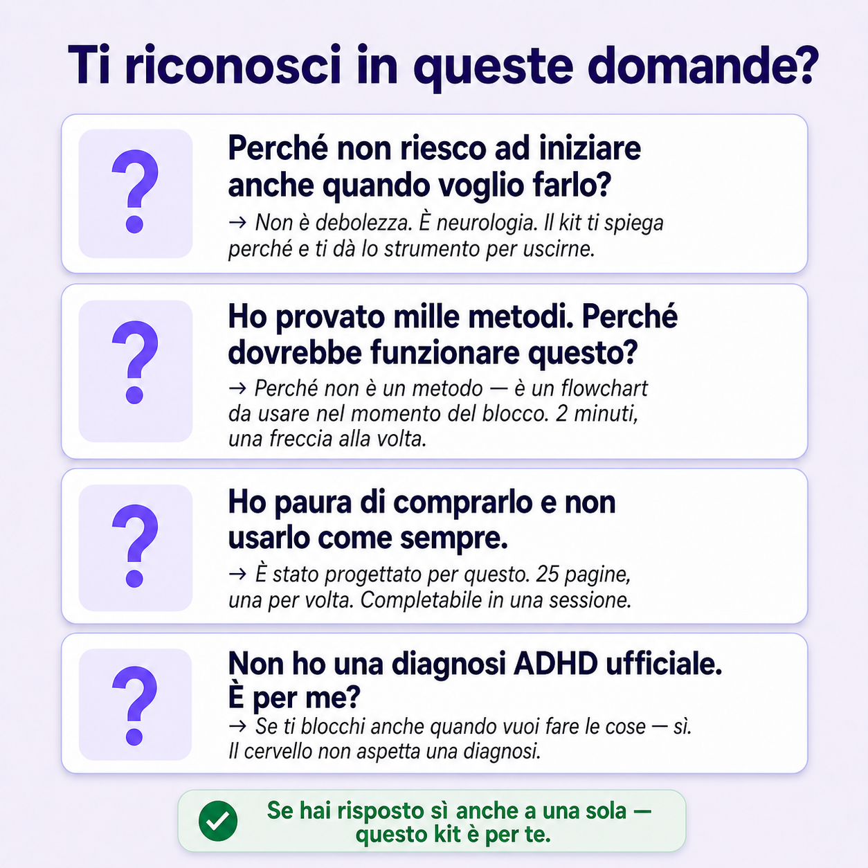 Kit Antiparalisi per ADHD — Guida PDF per Sbloccarti in 2 Minuti