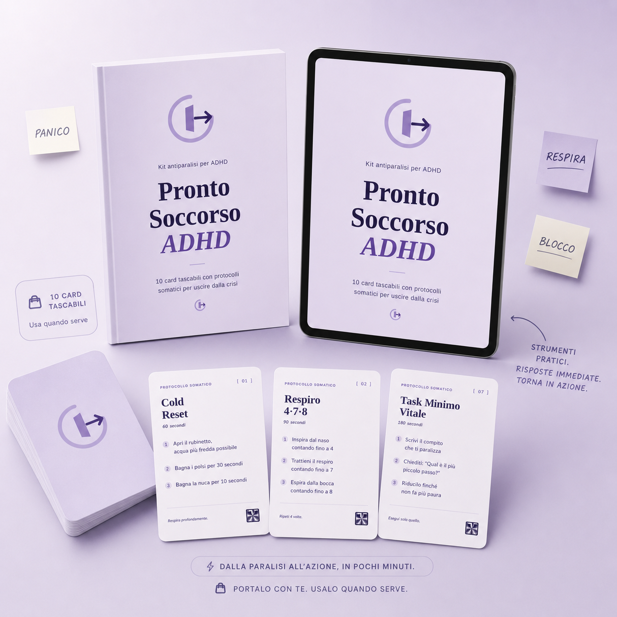 Pronto Soccorso ADHD — 10 Card Tascabili